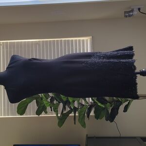 Lillie Rubin, size 2, LBD, lace sequined bottom, hidden zip, halter style top